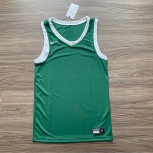 Nike Men’s Basketball Green and White Athletic Tank sleeveless Top size S